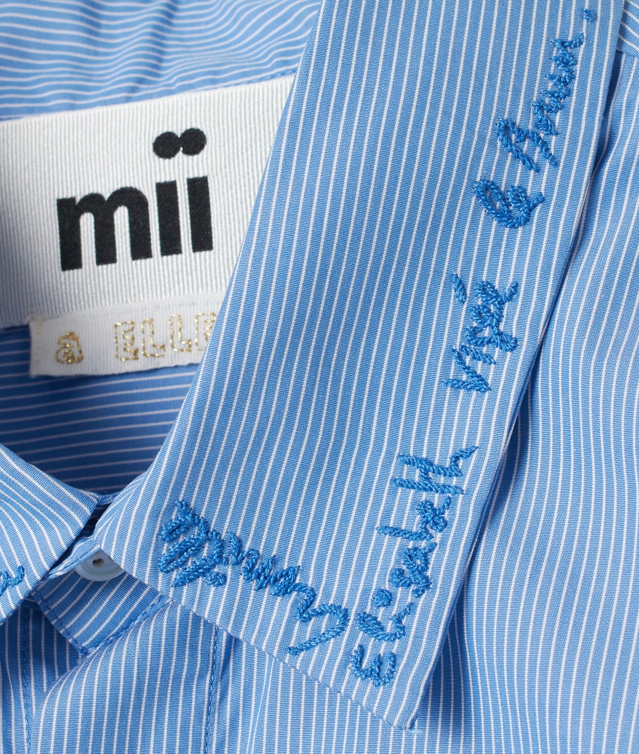 mii/エンブロイダリーストライプシャツ 詳細画像 BLUE 6