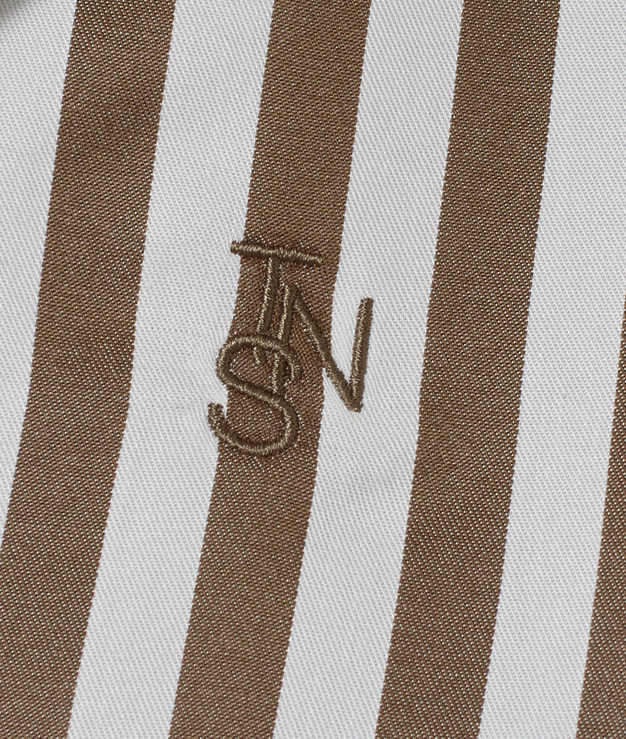 The New Society/ストライプシャツ 詳細画像 BROWN 4