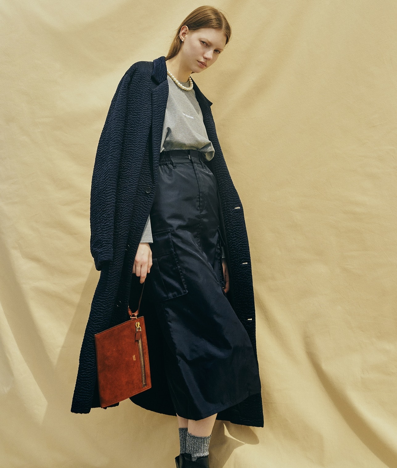 mii/シルクロングコート 詳細画像 MARINE/NAVY 1