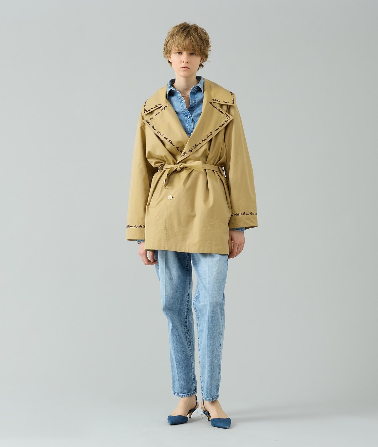 mii/エンブロイダリートレンチコート 詳細画像 BEIGE 1