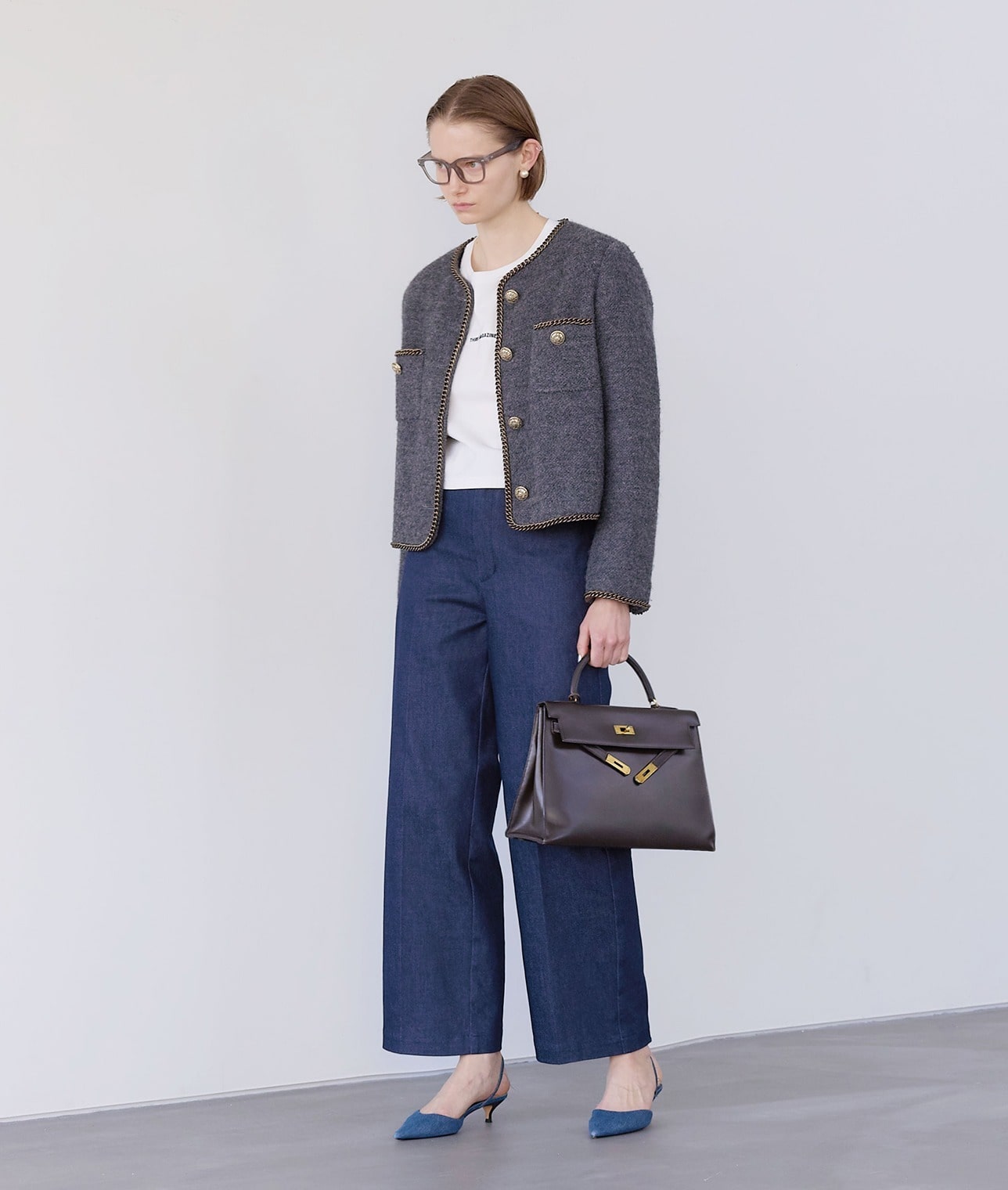 BERENICE/チェーントリミングジャケット 詳細画像 GREY 1