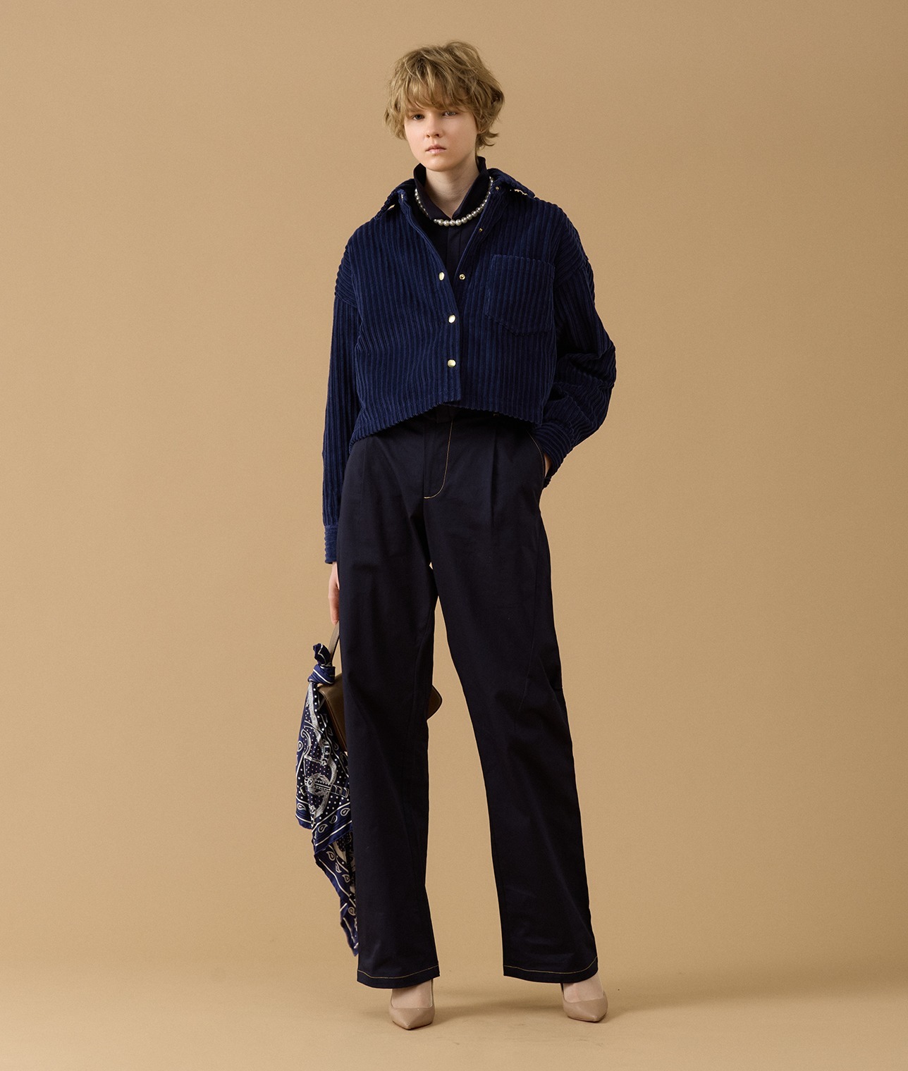 mii/ステッチワークパンツ 詳細画像 NAVY 1