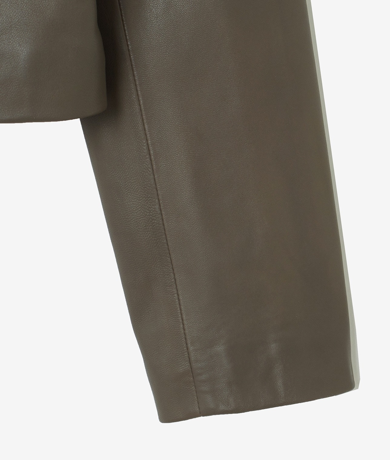 STUDIO AR/シープレザーノーカラージャケット 詳細画像 KHAKI 4
