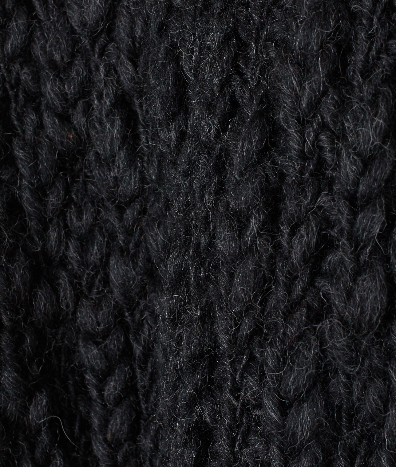 【別注】NEPAL HAND KNIT/スラブハンドニットショートカーディガン 詳細画像 チャコールグレー 8