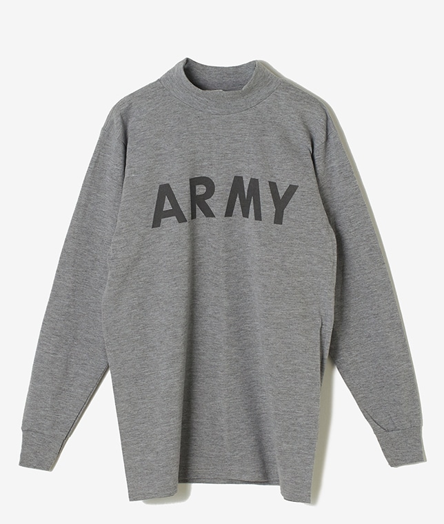 USED/ARMYプリントモックネックロングスリーブ