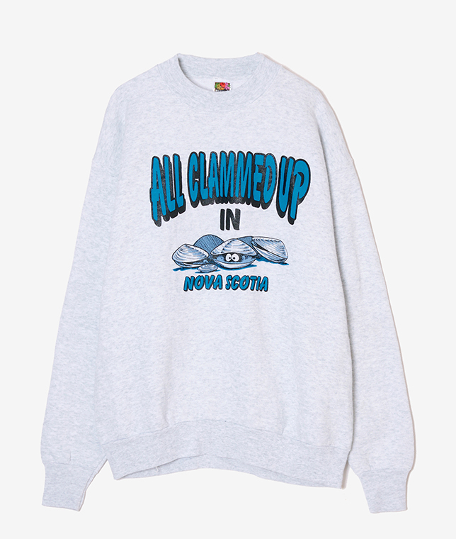 USED/ALL CLAMMED UP IN NOVA SCOTIAプリントスウェット