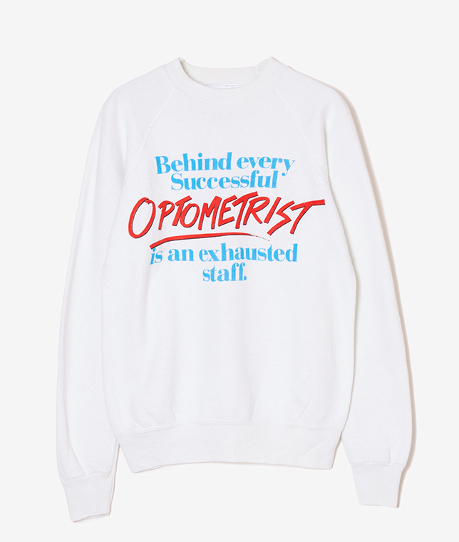 USED/OPTOMETRISTプリントスウェット