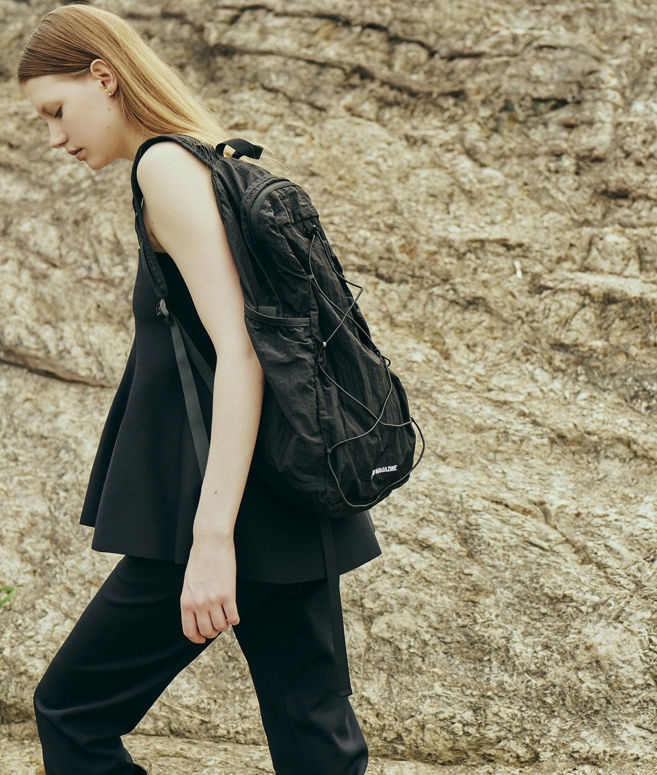 【予約/再販】【別注】CARIBOU Mountaineering/ロゴパッカブルバックパック 詳細画像 BLACK 14