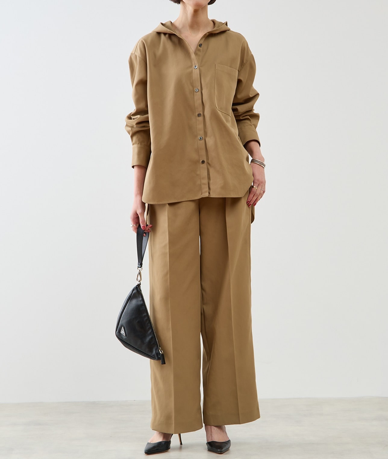 フーディシャツ 詳細画像 ブラック 1