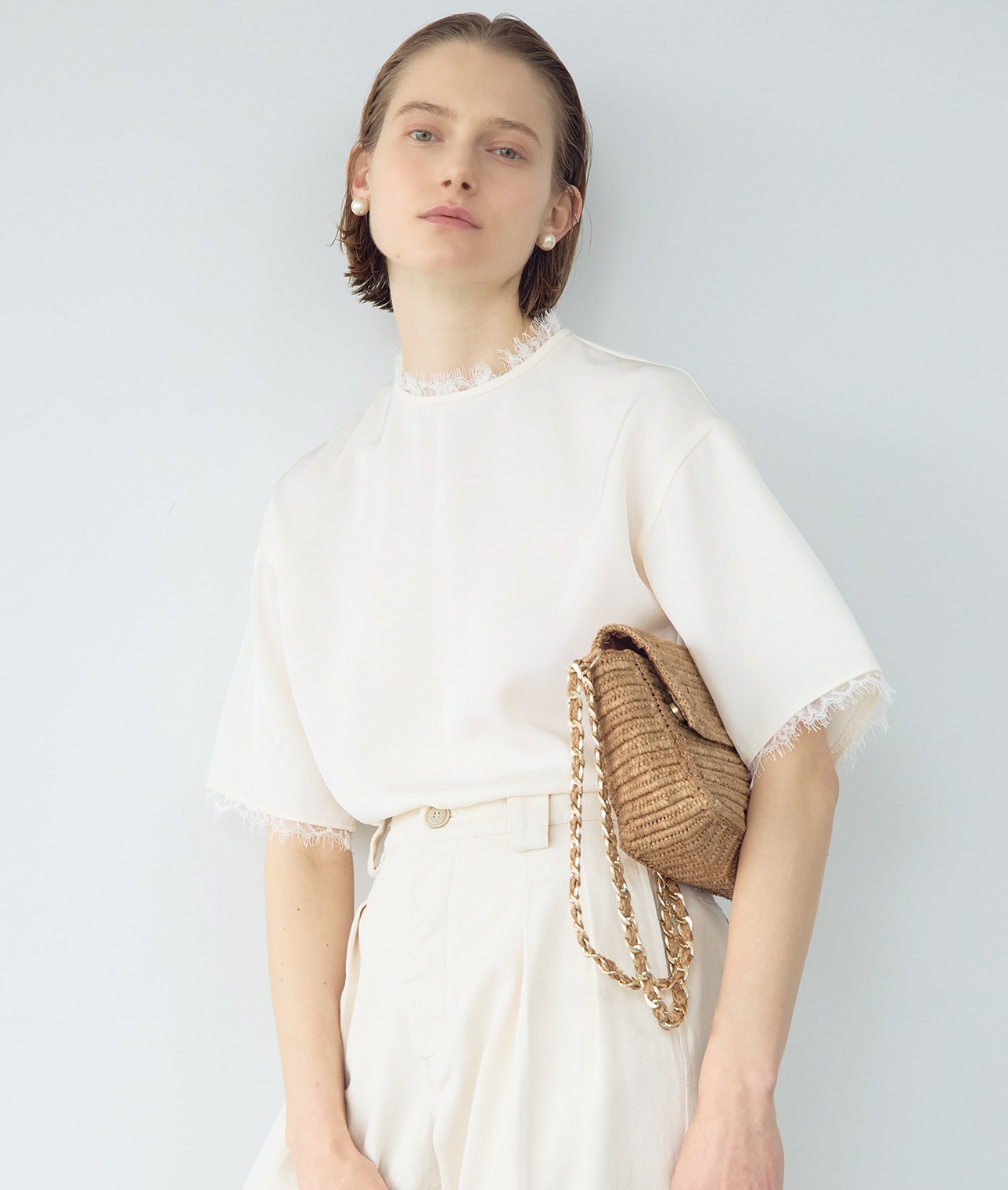 【予約】レーストリミングブラウス 詳細画像 ブラック 1