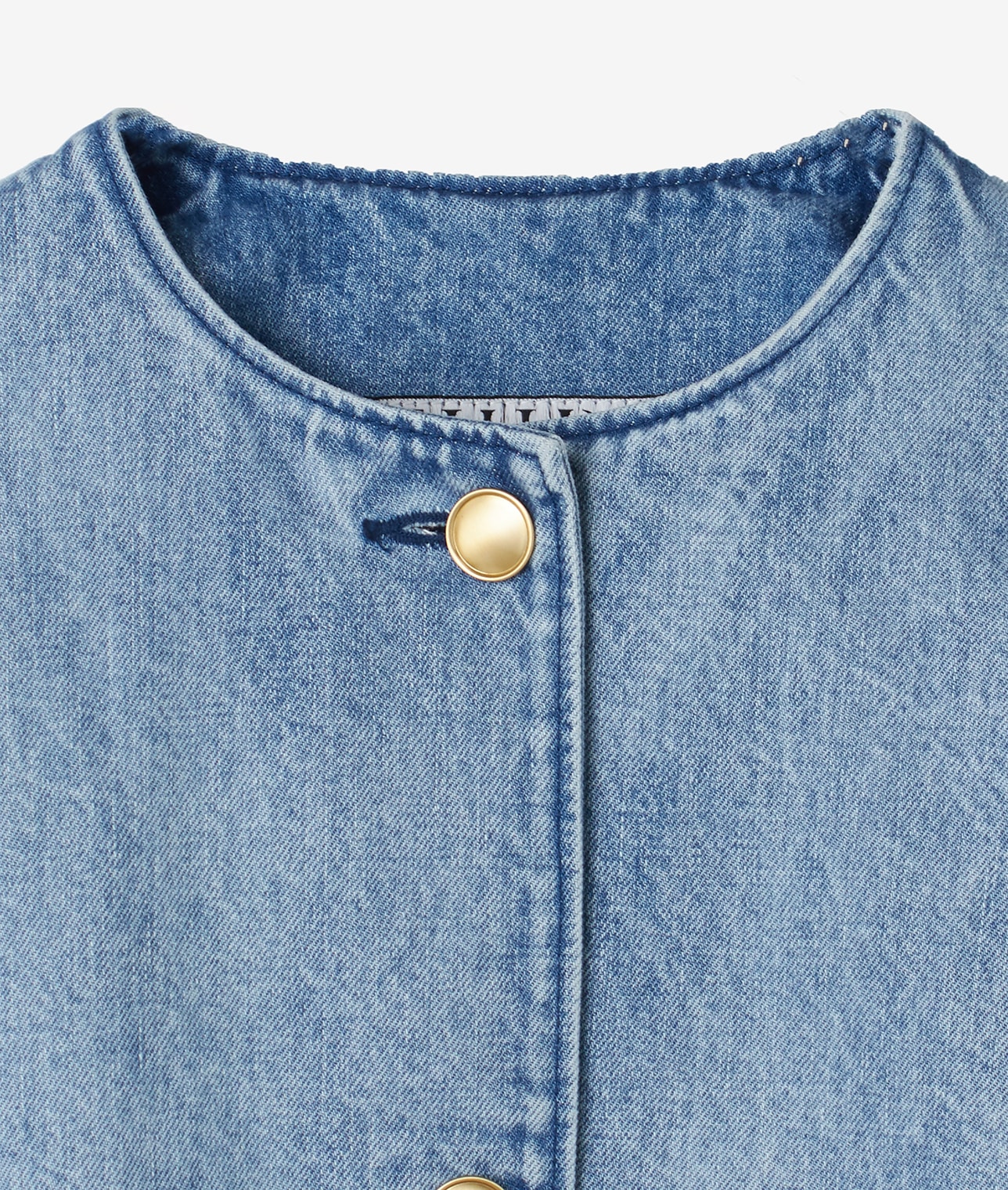 【予約】ノーカラーデニムジャケット 詳細画像 ブリーチ 10