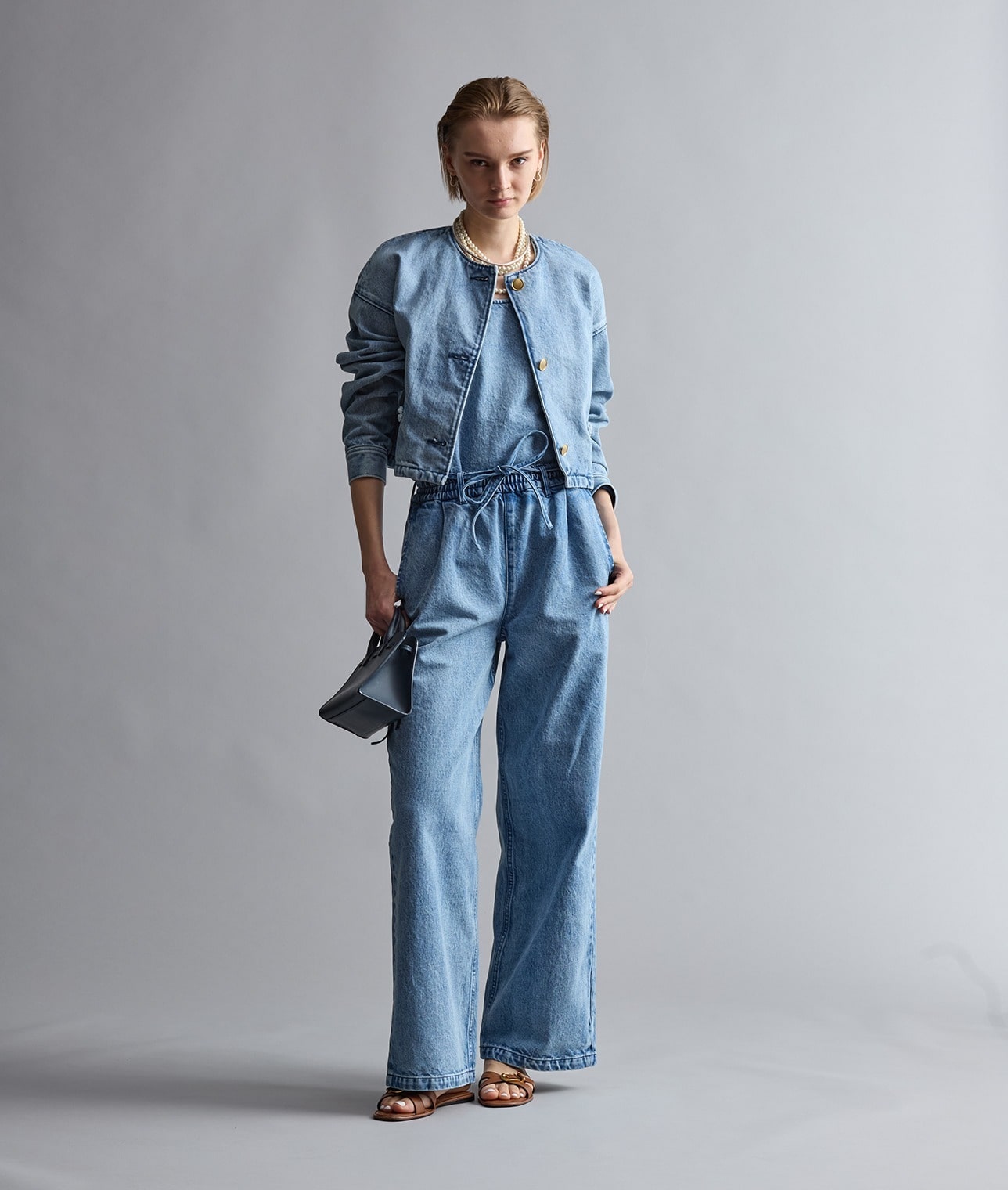 【予約】ノーカラーデニムジャケット 詳細画像 ブリーチ 6