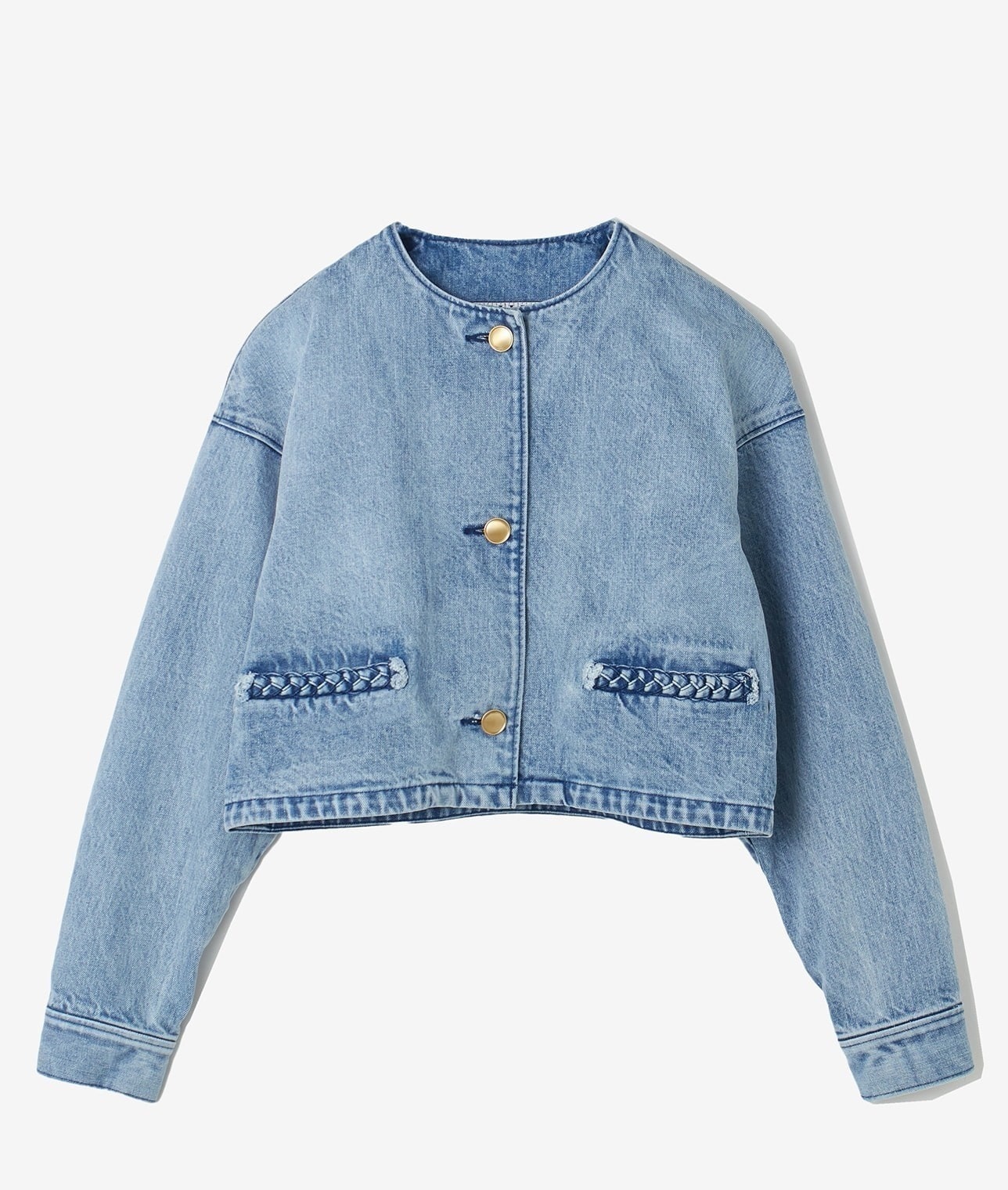 【予約】ノーカラーデニムジャケット 詳細画像 ブリーチ 8