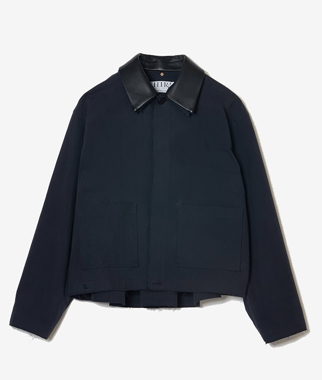 レザーカラーカバーオール