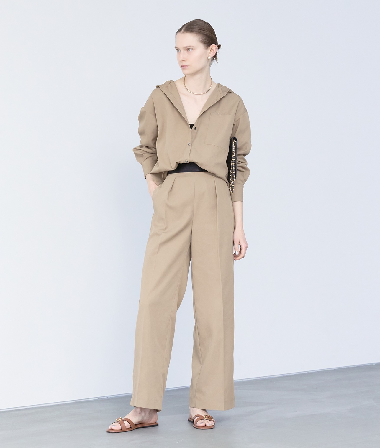 サイドタックパンツ 詳細画像 ブラック 2