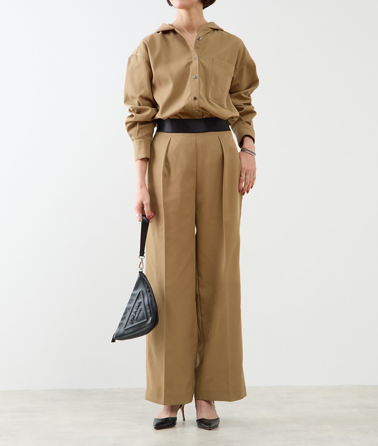 サイドタックパンツ 詳細画像 ブラック 8