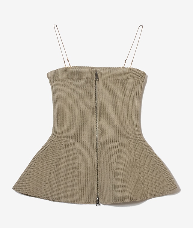 ジップアップビスチェ