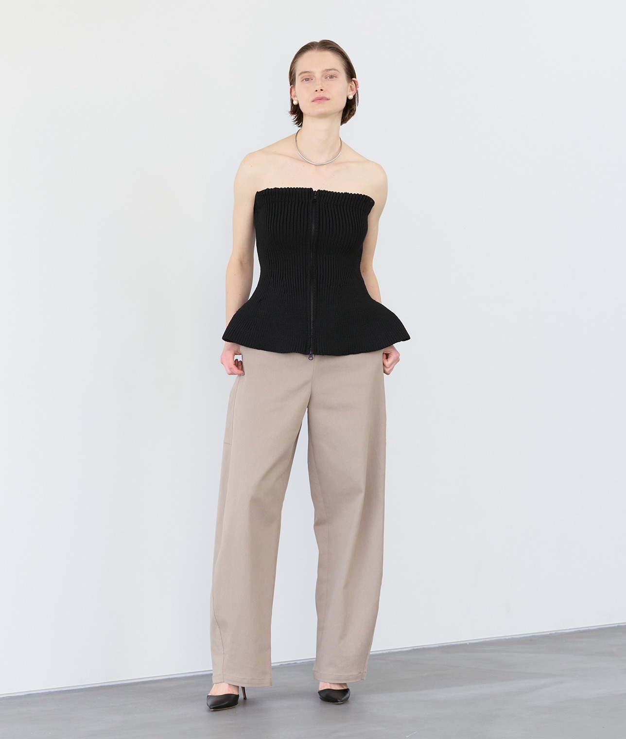 ジップアップビスチェ 詳細画像 ブラック 2