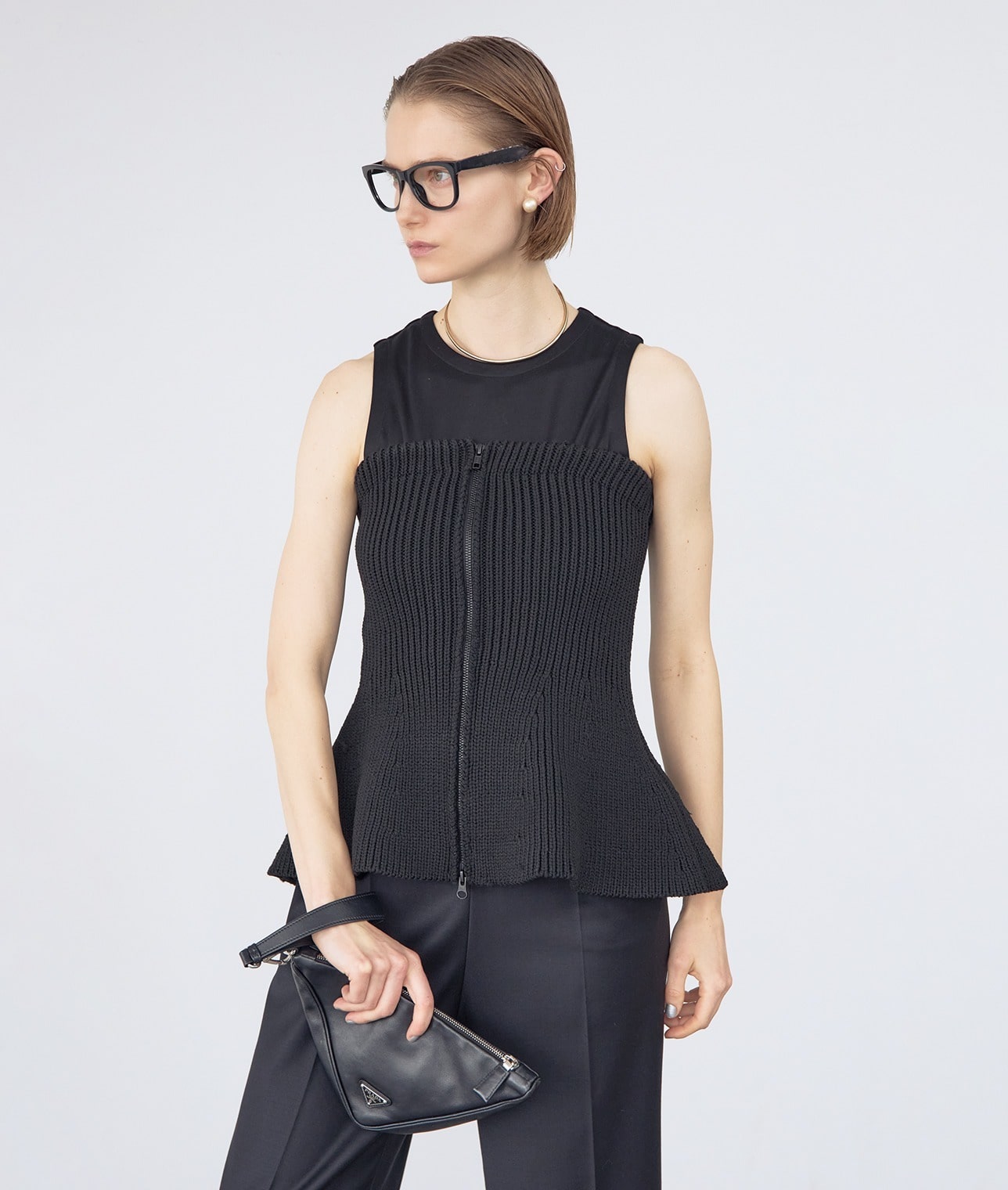 ジップアップビスチェ 詳細画像 ブラック 3