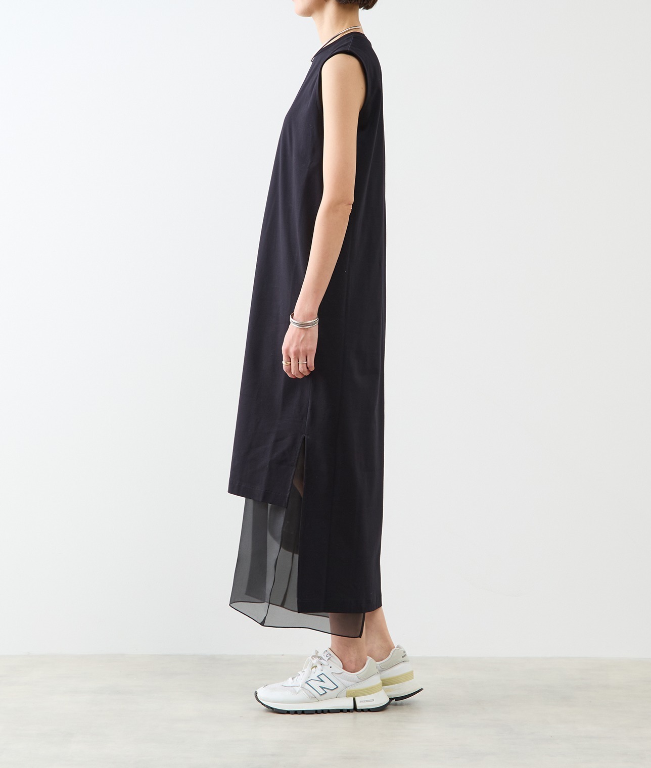 シアーレイヤードワンピース 詳細画像 ブラック 2