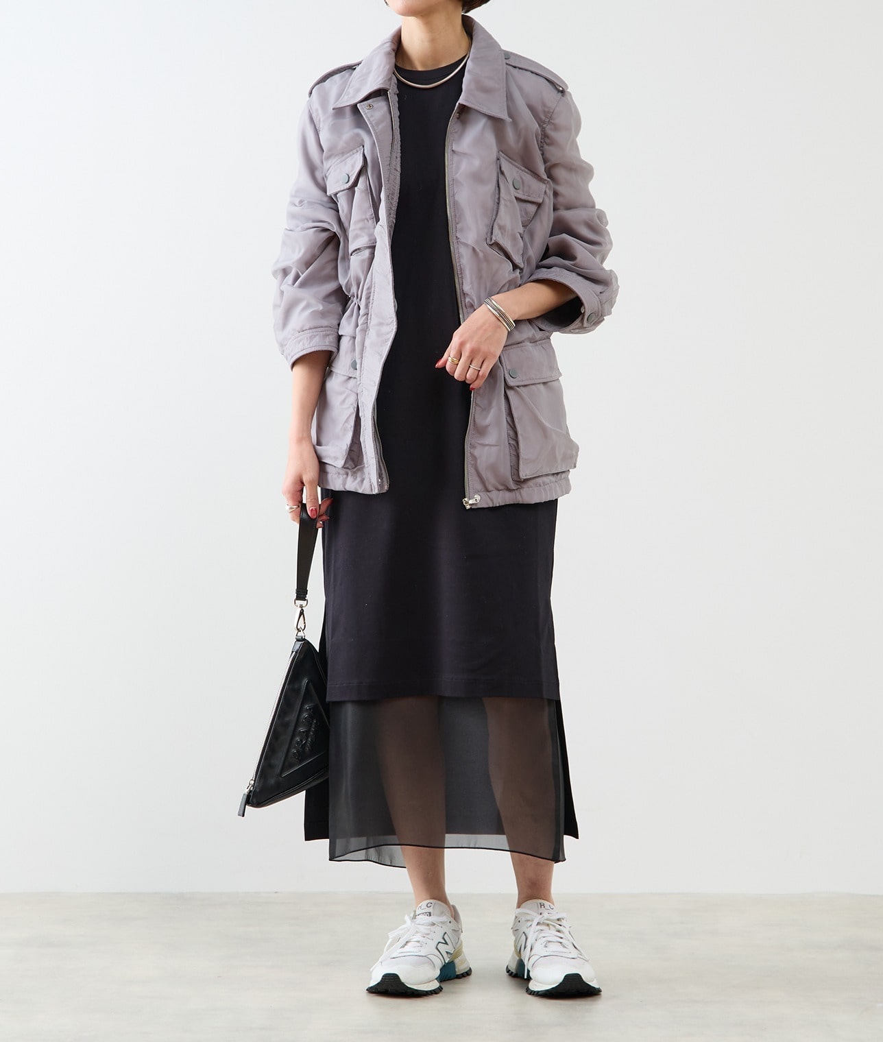 シアーレイヤードワンピース 詳細画像 ブラック 5