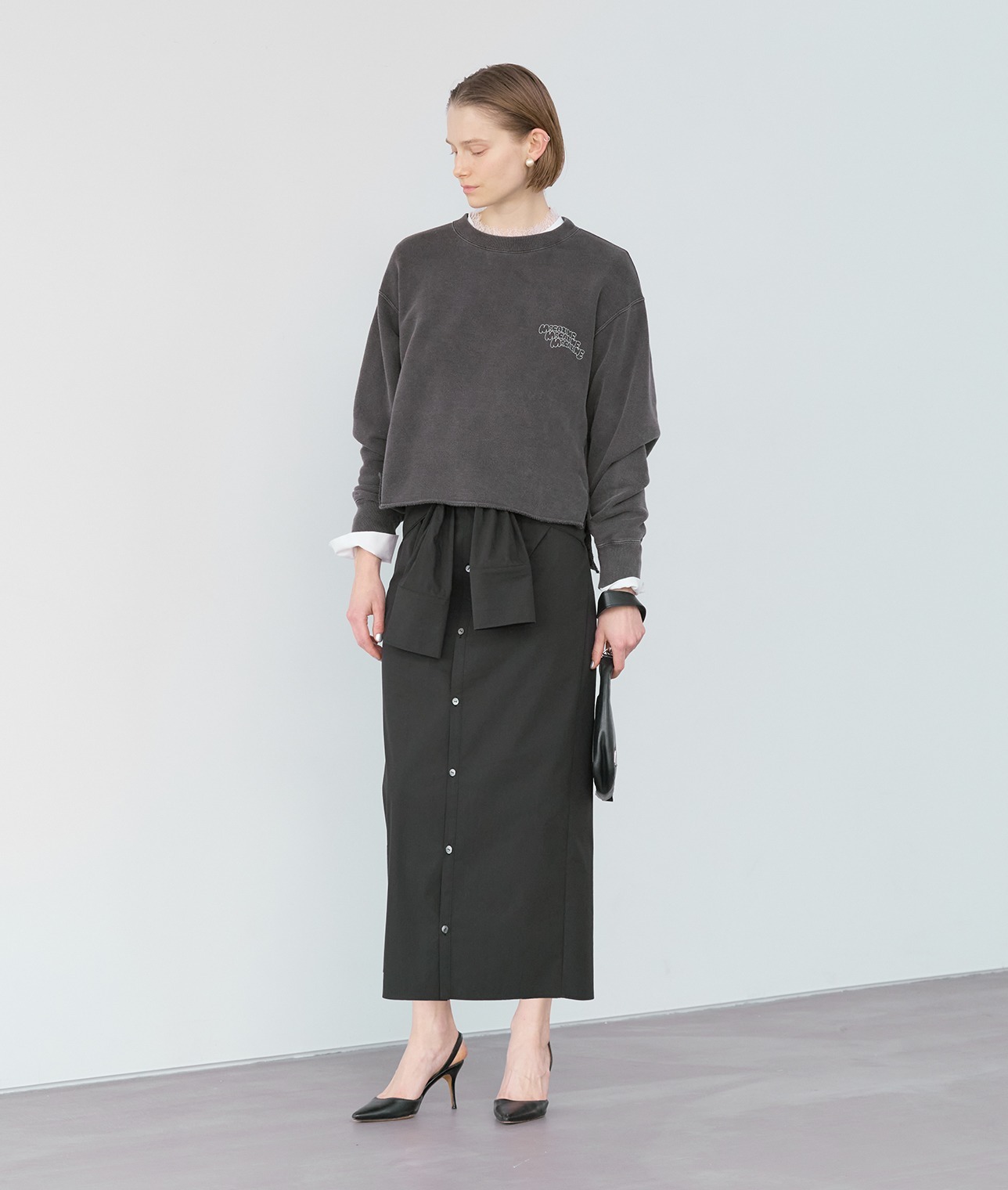 スリーロゴスウェット 詳細画像 チャコールグレー 1