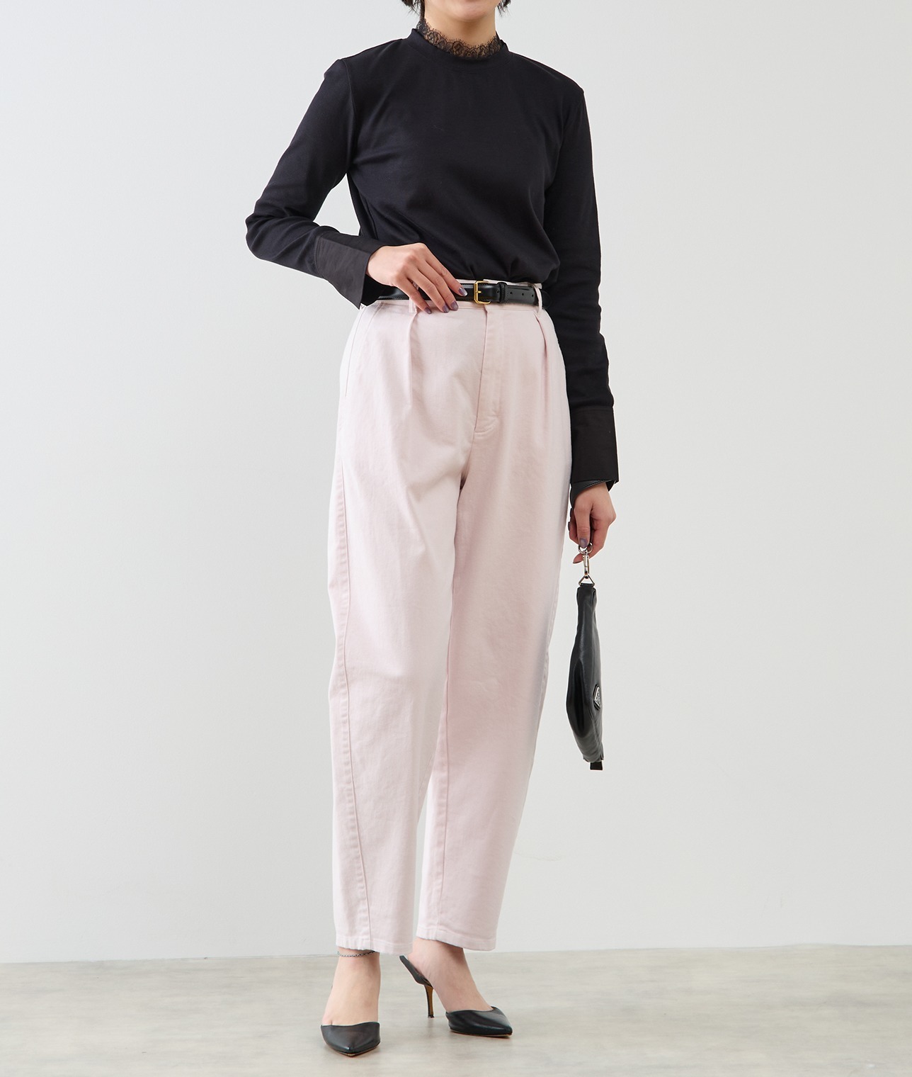 レーストリミングカットソー 詳細画像 ブラック 1