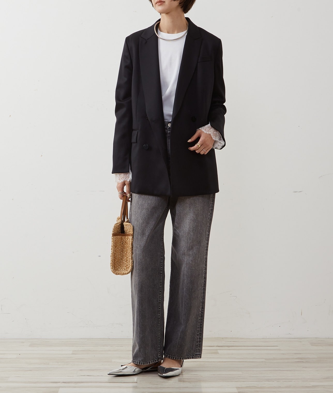 【予約】レース袖カットソー 詳細画像 ホワイト 1