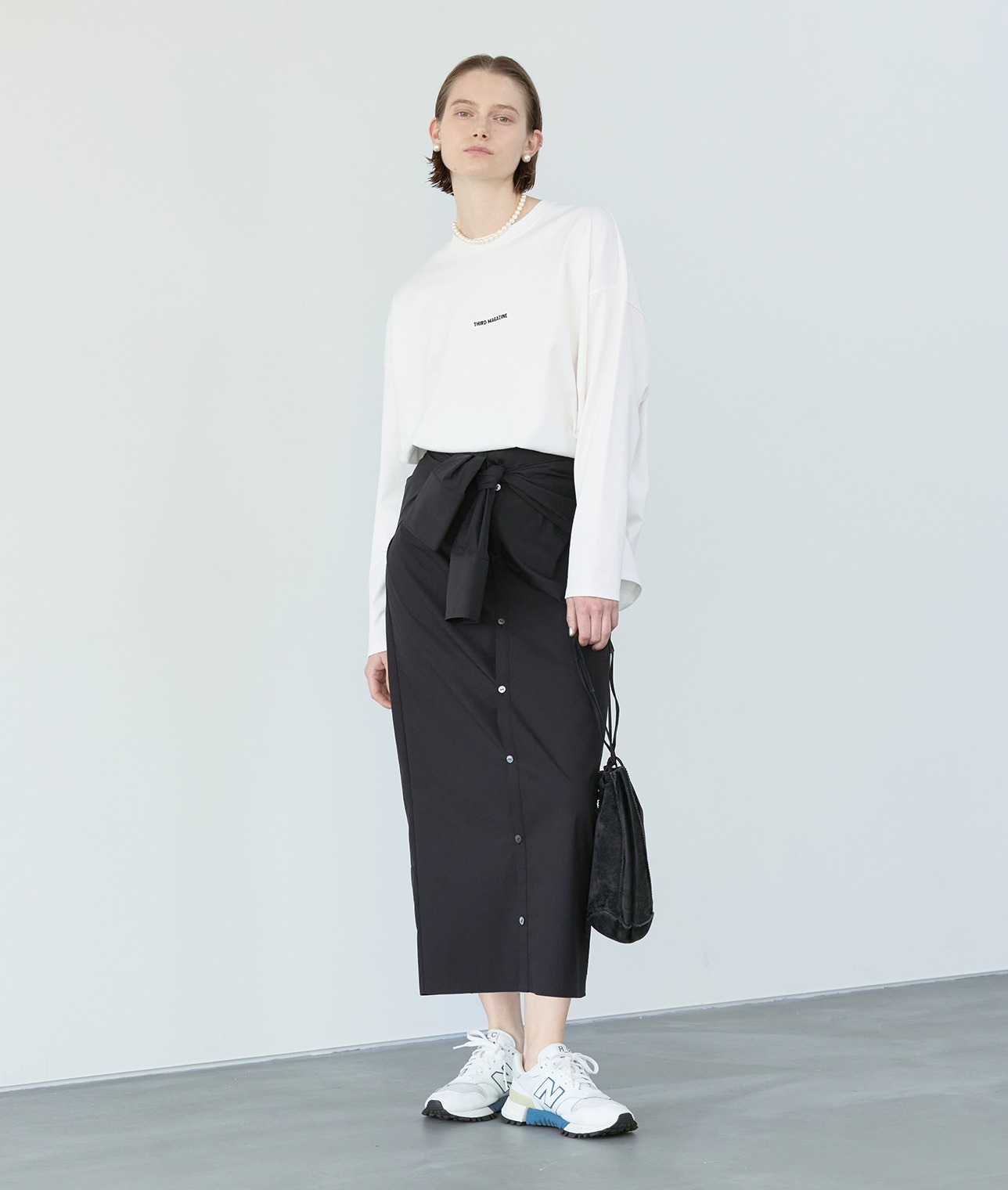 グログランロゴロングTシャツ 詳細画像 杢グレー 1