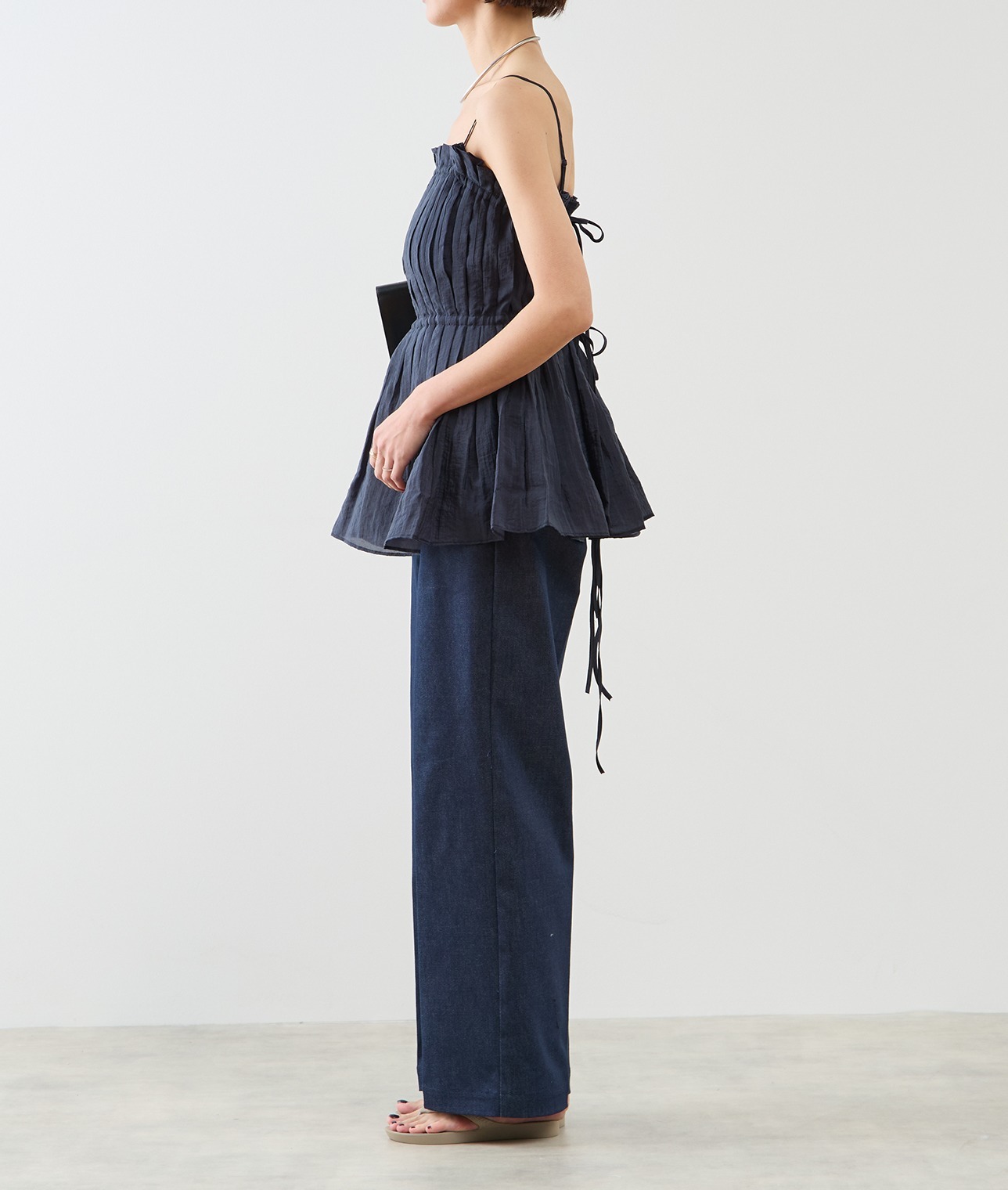 ATELIER EDITION/シャーリングキャミ 詳細画像 NAVY 2