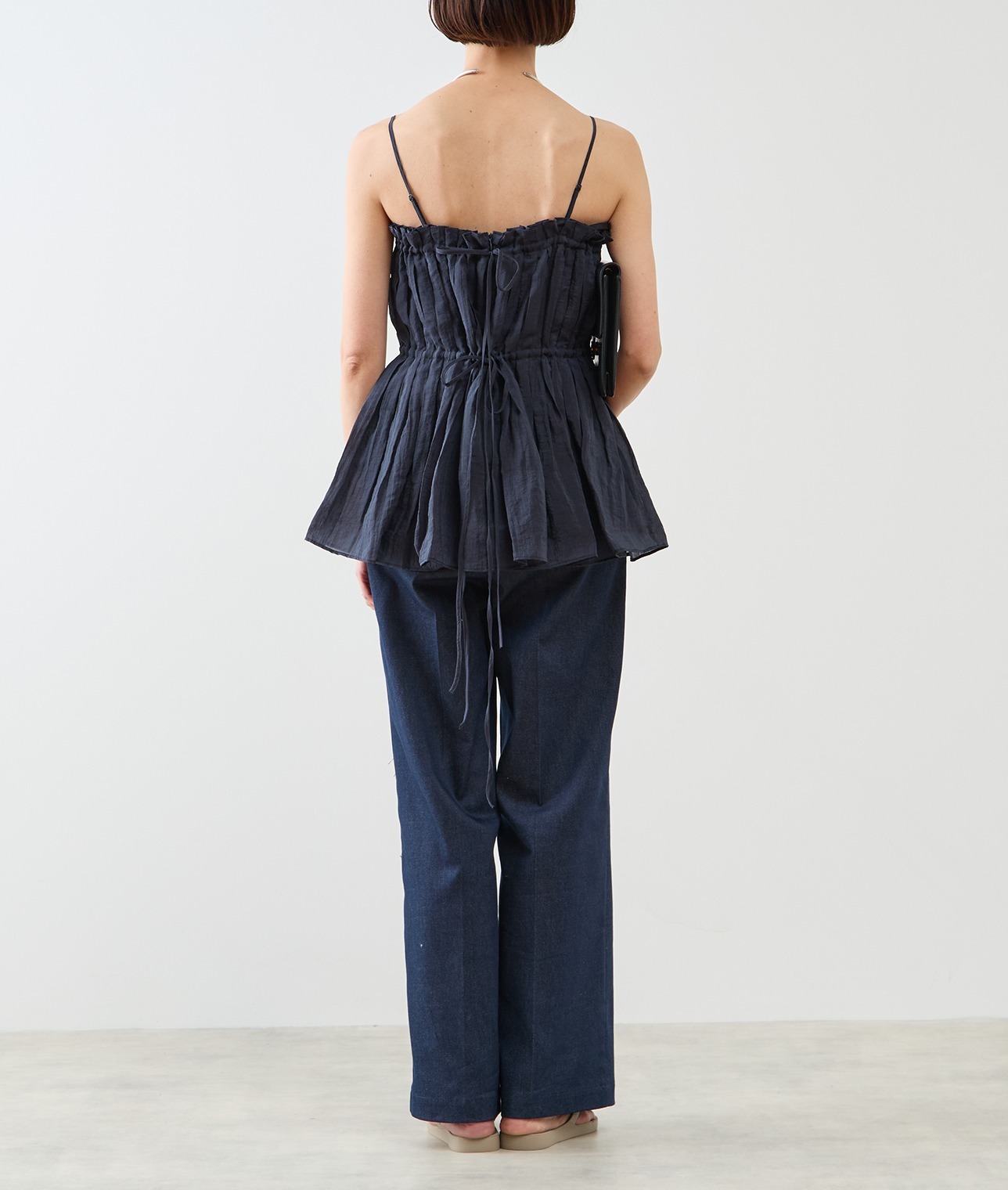 ATELIER EDITION/シャーリングキャミ 詳細画像 NAVY 3