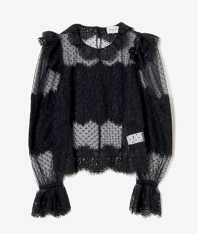 CHOKLATE（ショックレート）/スタンドレースブラウス