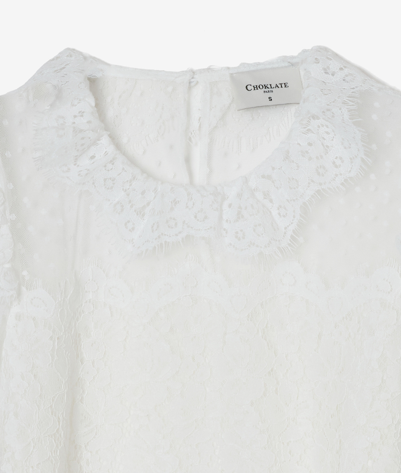 CHOKLATE（ショックレート）/スタンドレースブラウス 詳細画像 ブラック 5