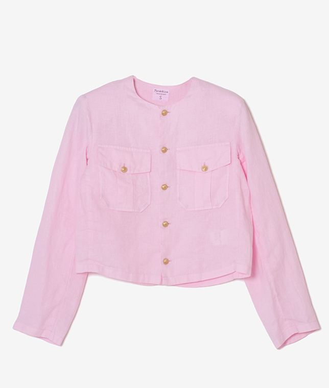 Marule&Love/リネンノーカラージャケット