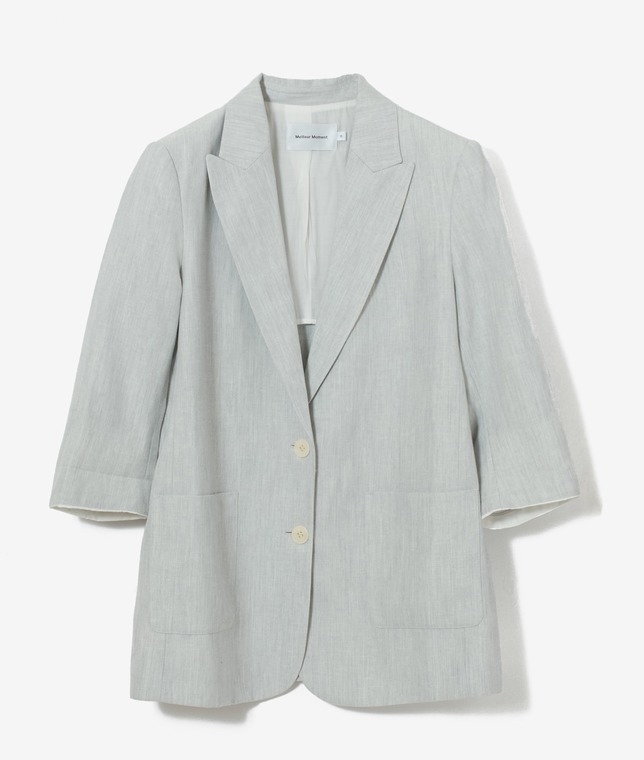 Meilleur Moment/ミディスリーブリネン混ジャケット