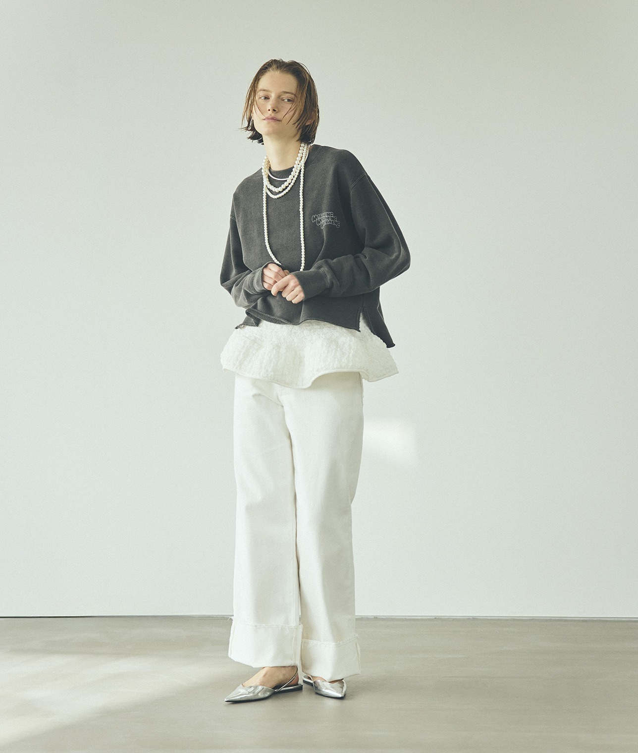 KURO/ロールアップデニム 詳細画像 WHITE 1