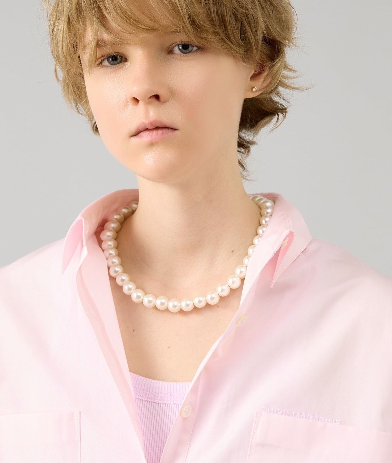 SCRUNCHIE IS BACK/エラスティックパールネックレス（SMALL） 詳細画像 WHT 1