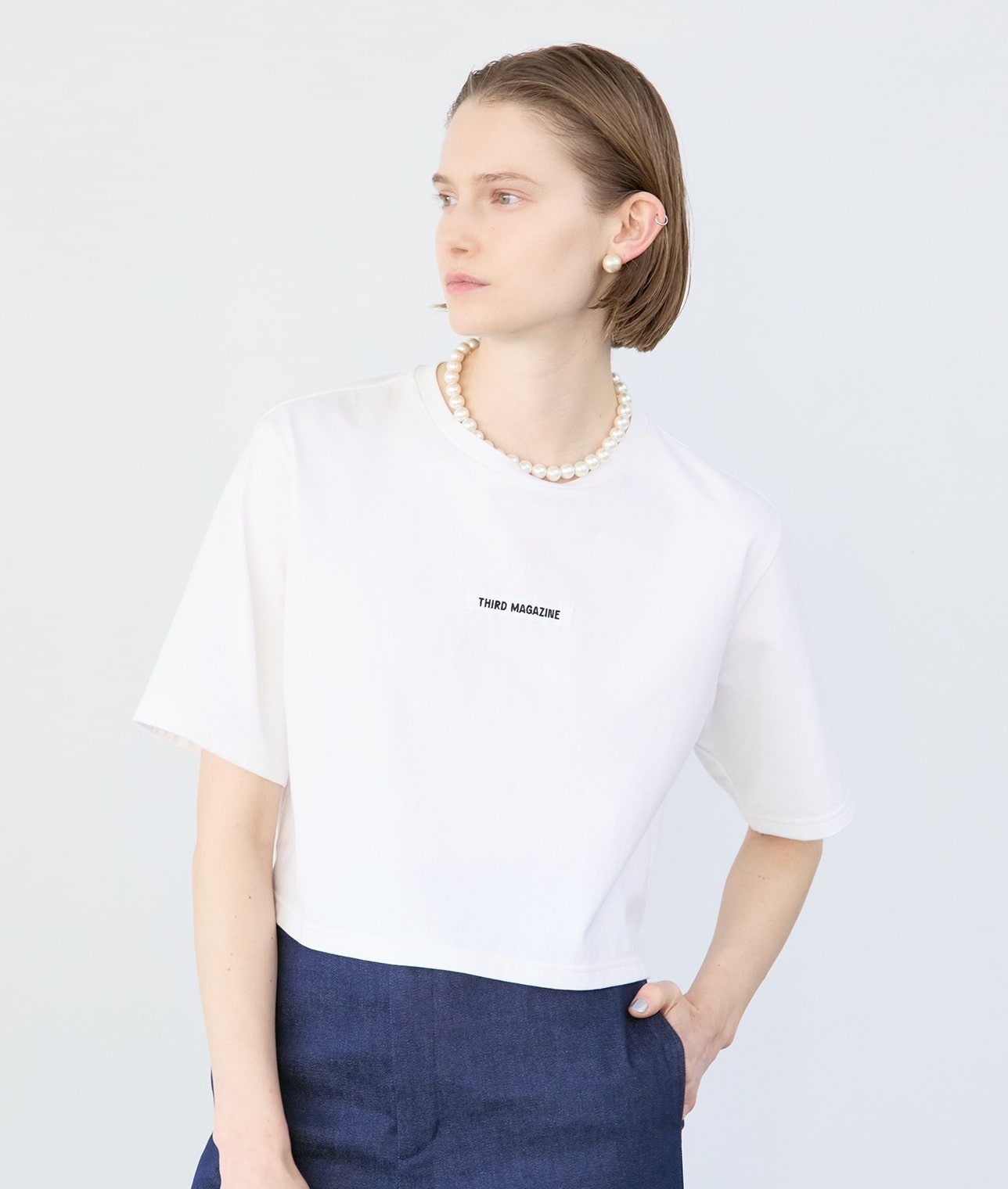 【別注】SCRUNCHIE IS BACK/エラスティックパールネックレス（37cm） 詳細画像 WHT 1