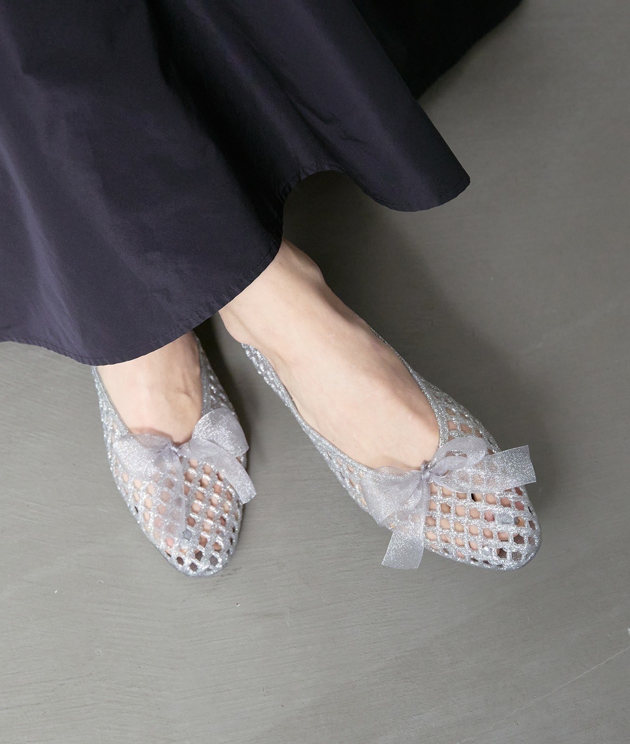 HEAVENLY JELLY/別注シャイニーメッシュパンプス 詳細画像 GOLD 1