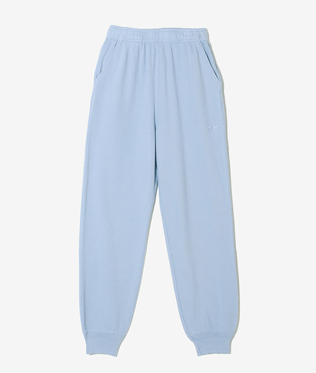 【再販/新色サックス】【別注】FAITH MILLS/ロゴ刺繍サーマルパンツ