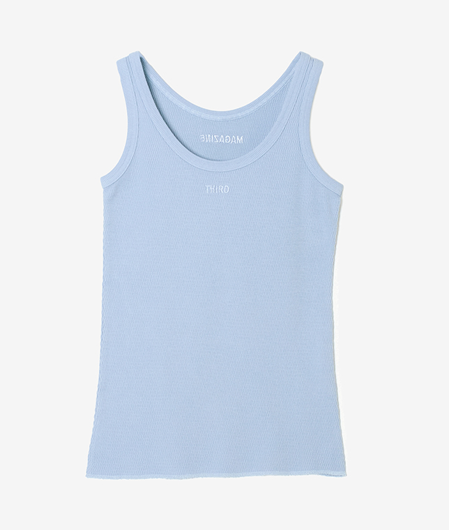 【再販/新色サックス】【別注】FAITH MILLS/ロゴ刺繍サーマルタンクトップ