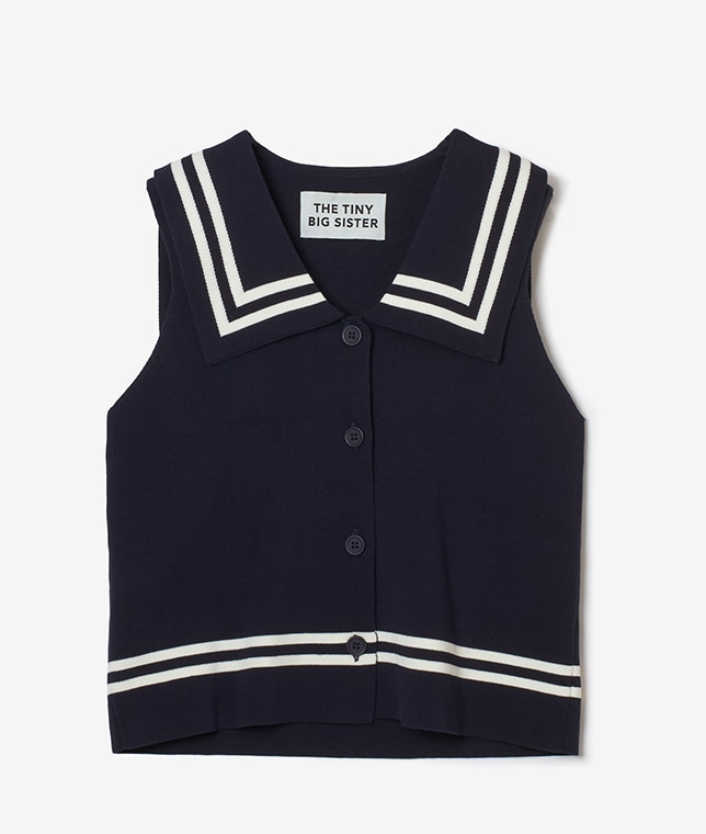 THE TINY BIG SISTER/セーラーカラーニットトップ