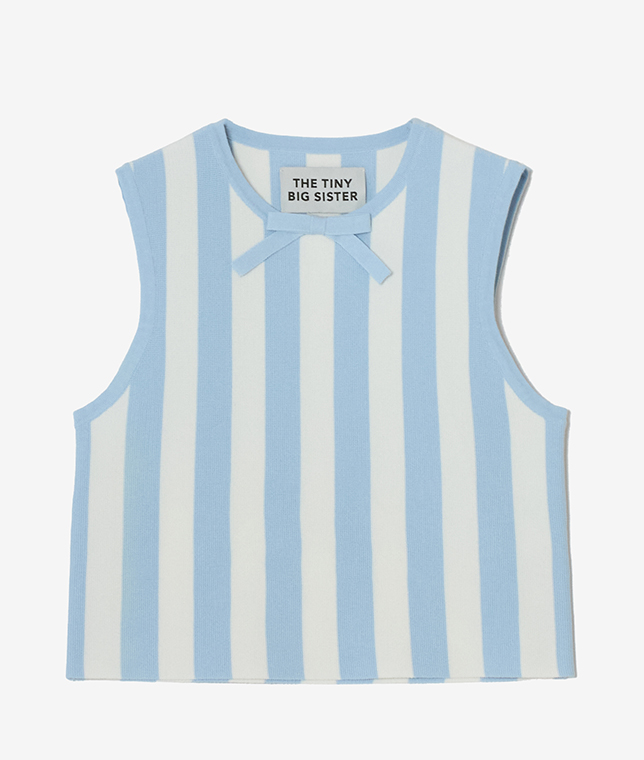 THE TINY BIG SISTER/ワイドストライプリボントップ