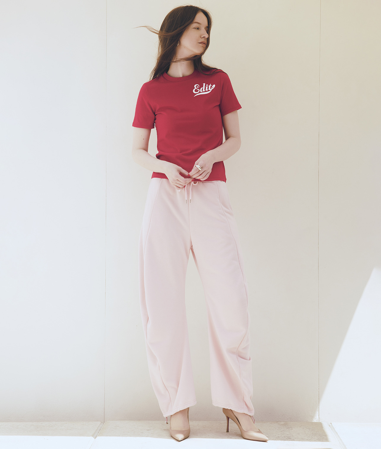 【コラボ】「Edit」ロゴTシャツ 詳細画像 レッド 1