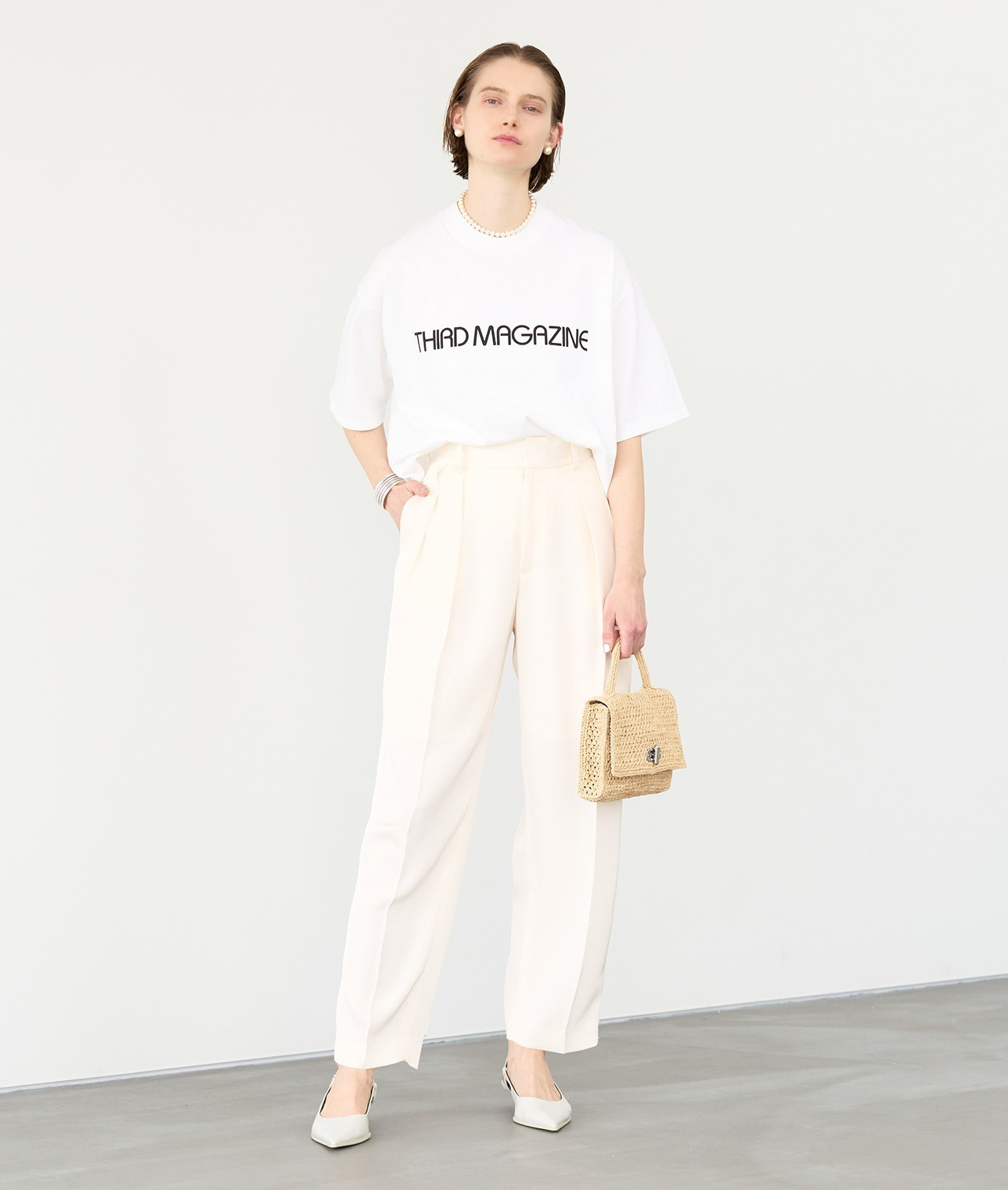 ボクシーロゴTシャツ(ホワイト) 詳細画像 ホワイト 1