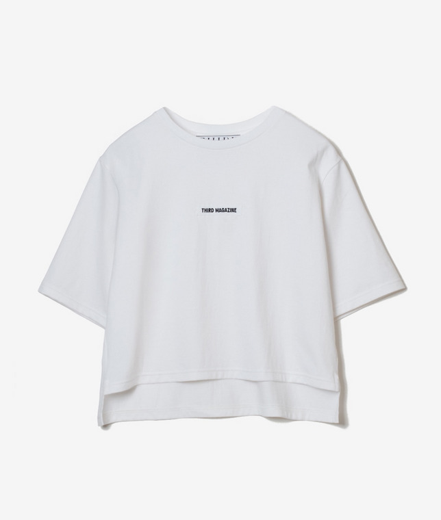 【ホワイト再販】グログランロゴクロップドTシャツ