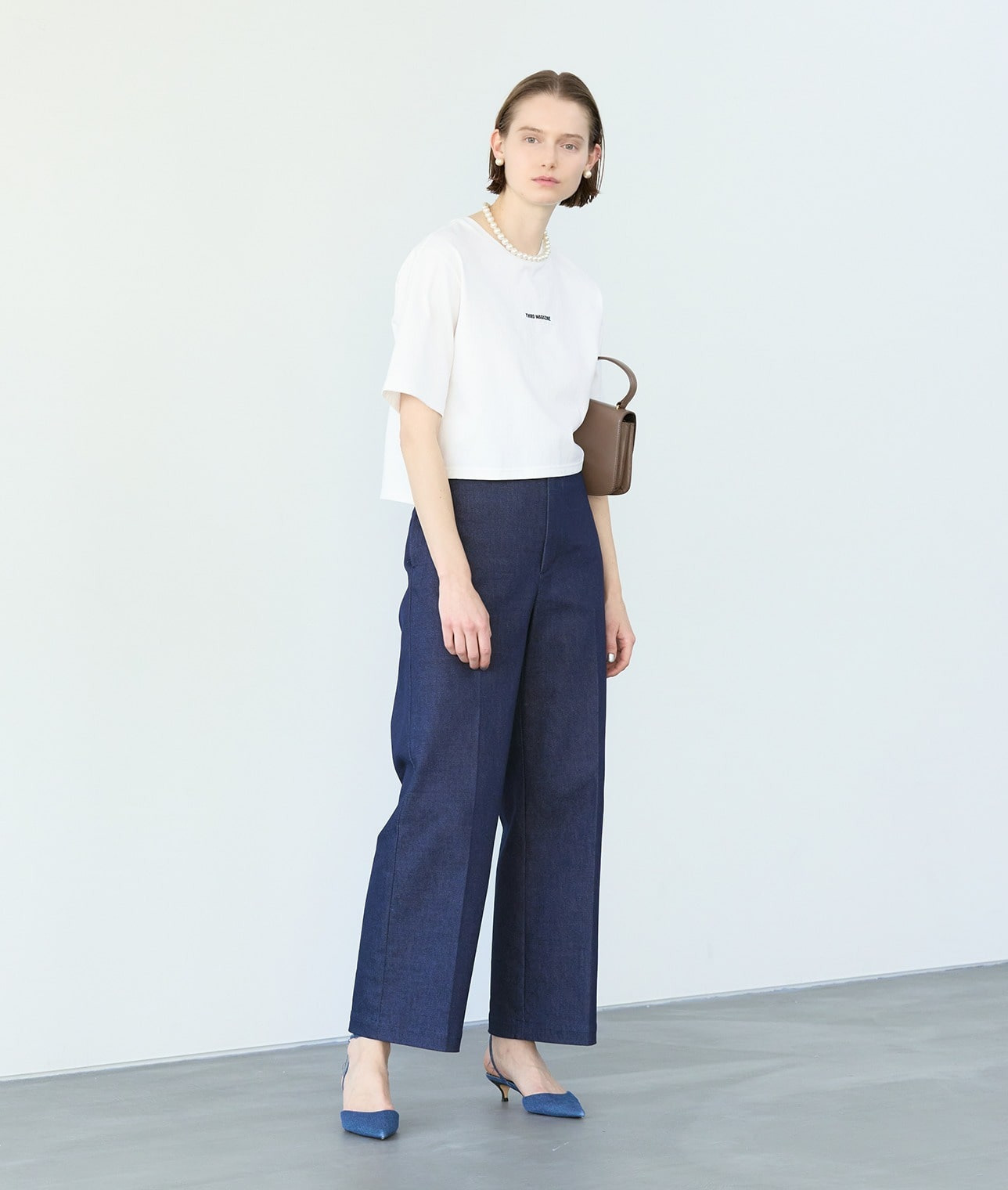【ホワイト再販】グログランロゴクロップドTシャツ 詳細画像 ホワイト 1