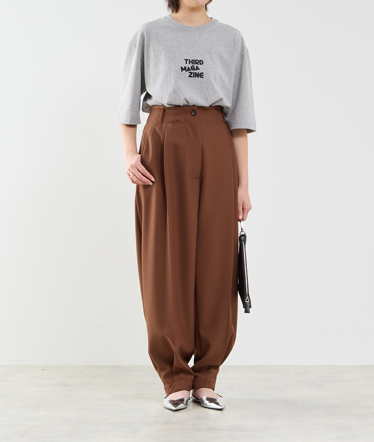 3ラインロゴTシャツ 詳細画像 グレー 1