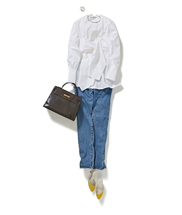 【23AW/EVA MAN】フロントディテールブラウス×USED/Levi’s 501