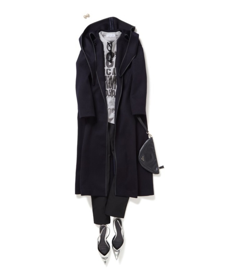 フーデットガウンコート×【別注】KATHARINE HAMNETT×THIRD MAGAZINE/ 